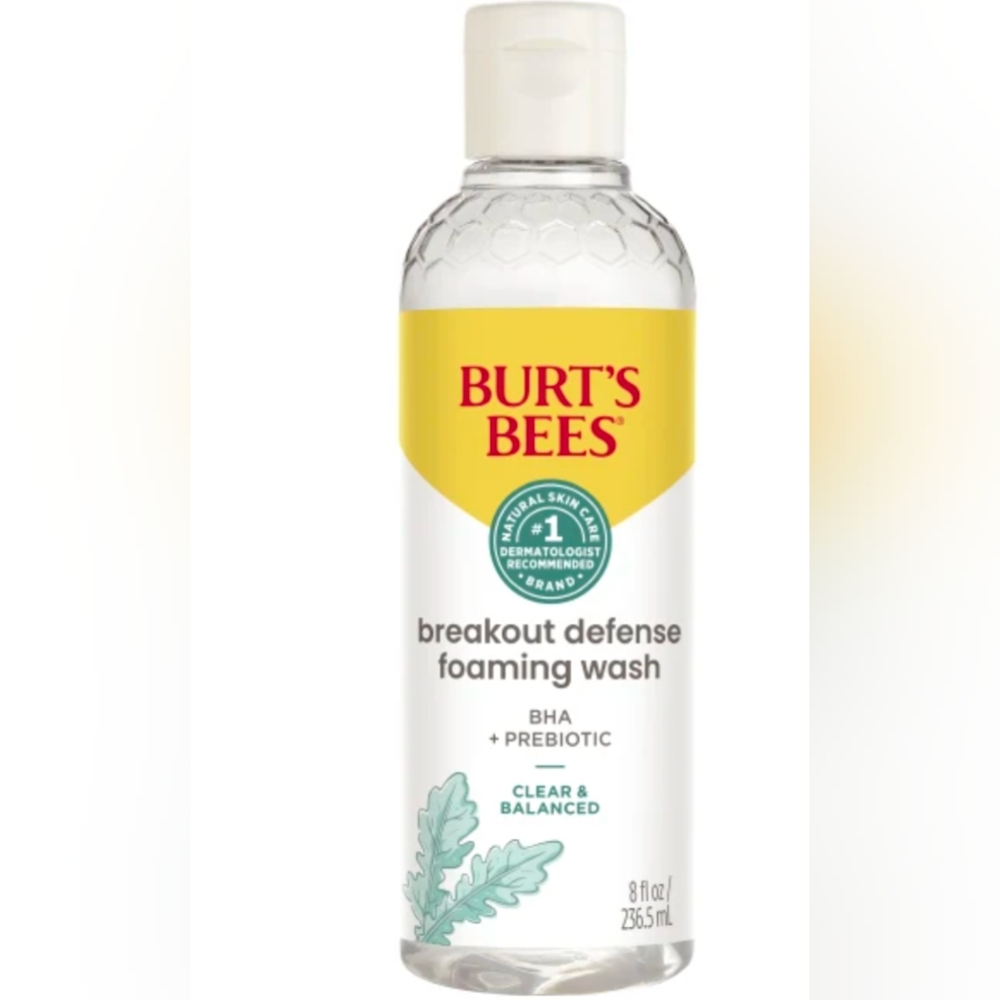 🌸 New Burt's Bees Breakout Defense Foaming Wash Full Size
